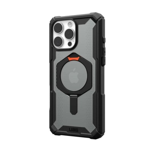 Capa Urban Armor Gear Plasma XTE para iPhone 16 Pro Max TPU MagSafe Suporte Preto Laranja 6.9"