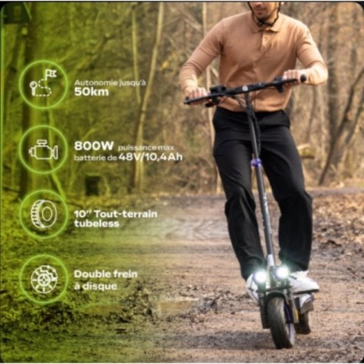 Trottinette électrique UrbanGlide 25 km/h 40 km autonomie 800W double suspension LED