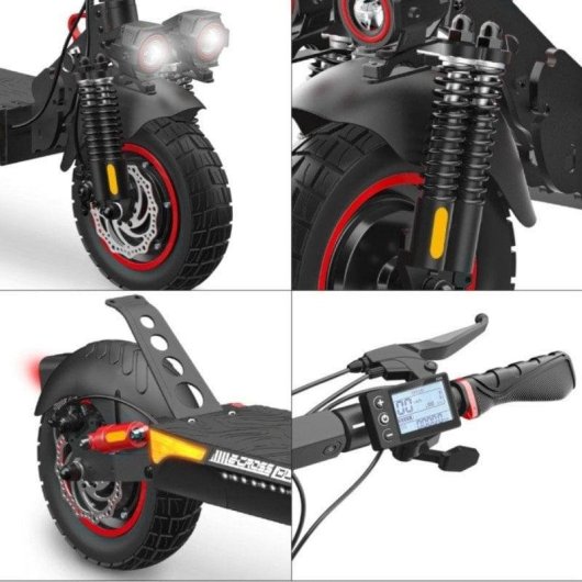 Monopattino elettrico UrbanGlide 1600W Autonomia 50km Sospensioni doppie Ruote 10" LED