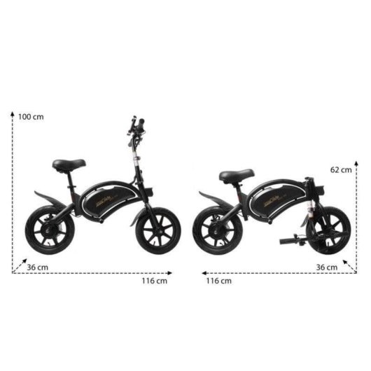 Bicicleta Eléctrica Plegable UrbanGlide 14" 350W 36V Bluetooth IP54