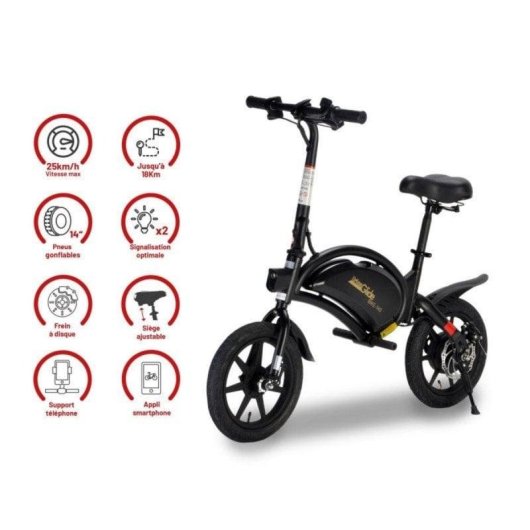 Bicicleta Eléctrica Plegable UrbanGlide 14" 350W 36V Bluetooth IP54