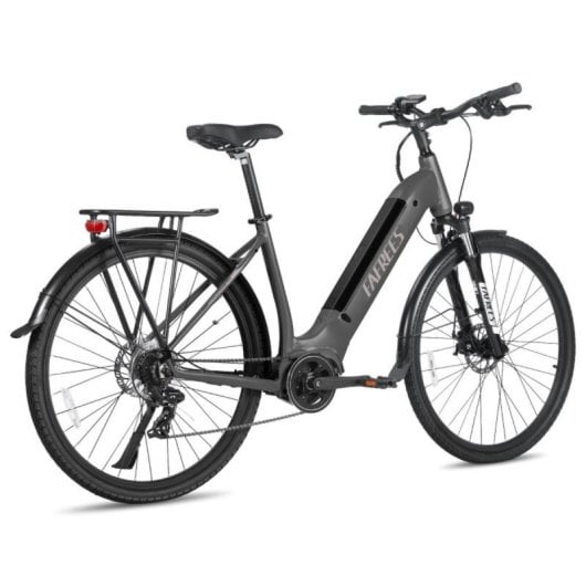 Bicicleta Elétrica urbana FAFREES FM9 motor central Bafang 250 W bateria 36 V 15 Ah suspensão hidráulica
