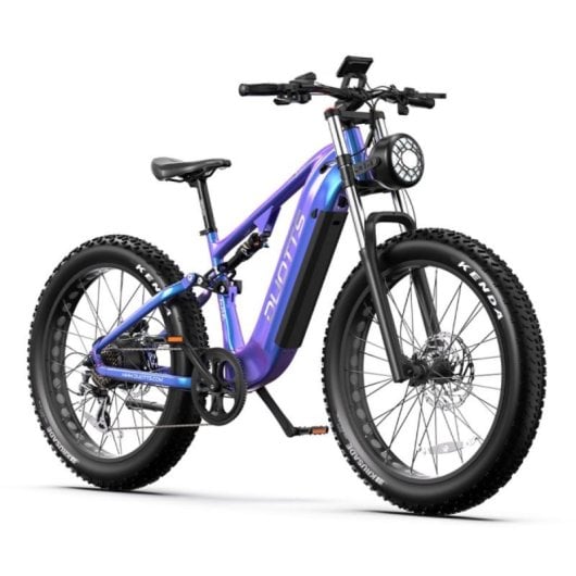 Bicicleta Elétrica DUOTTS E26 750W Bafang 20Ah Suspensão dupla hidráulica Azul púrpura