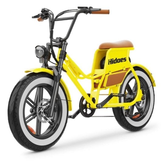 Bicicletta elettrica Hidoes C8 quadro in ferro, display G518, sella extra large, colore giallo