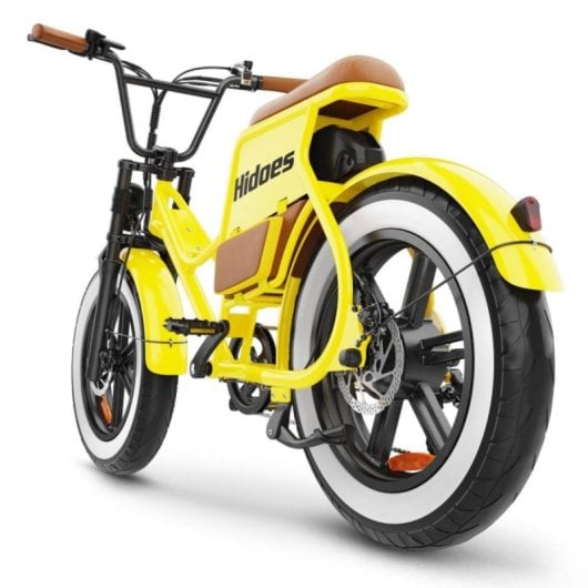 Bicicletta elettrica Hidoes C8 quadro in ferro, display G518, sella extra large, colore giallo