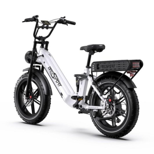 Bicicletta elettrica OT08Pro doppia batteria 500W doppia sospensione 20x4.0 cambio Shimano 7V