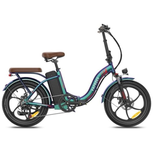 Vélo électrique F20+ Pro cadre aluminium pliant batterie 22,5 Ah autonomie 100 km moteur 250 W caméléon tricolore