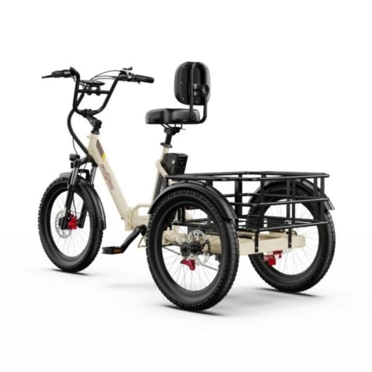 Triciclo eléctrico OT30Pro motor 500W batería 48V 18Ah plegable carga 180kg todoterreno