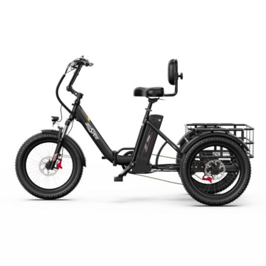 Triciclo elétrico OT30Pro 48V 500W 18Ah dobrável pneus todo-o-terreno 180kg