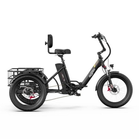 Triciclo elétrico OT30Pro 48V 500W 18Ah dobrável pneus todo-o-terreno 180kg