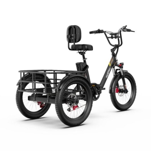Triciclo elétrico OT30Pro 48V 500W 18Ah dobrável pneus todo-o-terreno 180kg