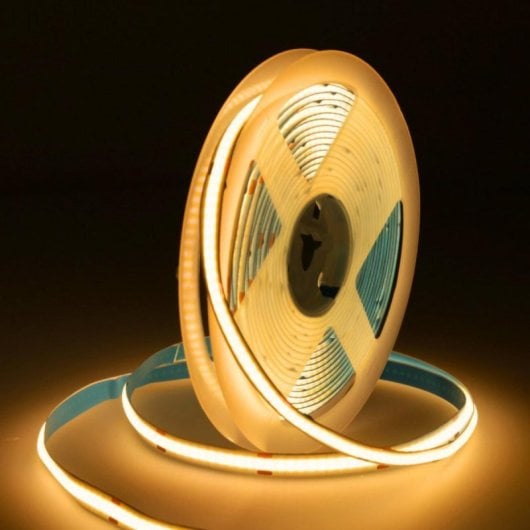 Tira LED COB 5m 320 LED/m 3000K CRI>90 10W/m Corte 2,5cm 8mm Adhesiva