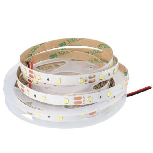Tira LED interior SMD2835 blanca natural 3000K 60 LEDs por metro flexible corte bobina 5 m