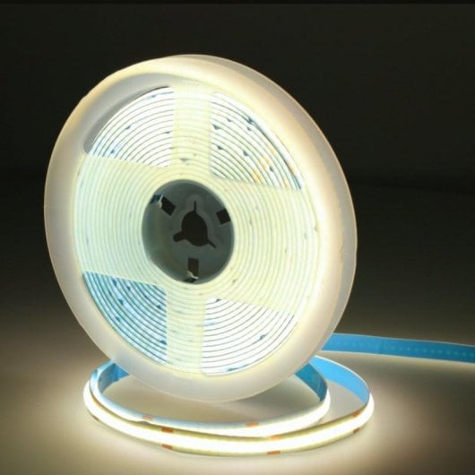 Tira LED COB 320 LED/m 5 m 4200K CRI>90 Blanco Natural Corte 2,5 cm 10W/m 8mm