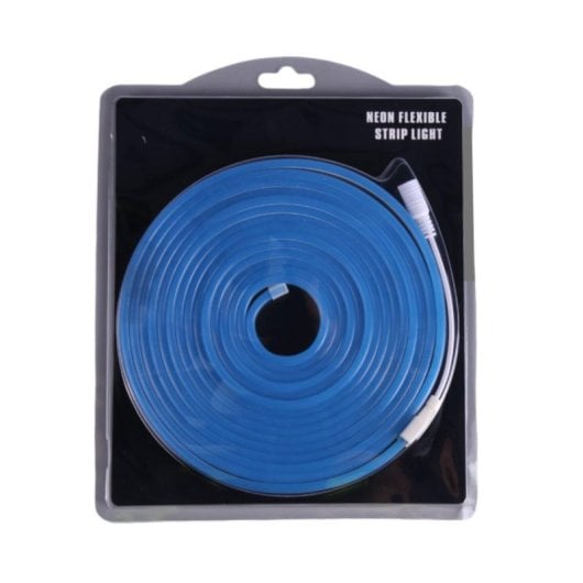Tira LED Neón Flexible Azul 5m 120 LED/m IP65 Silicona Difusora 12V DC