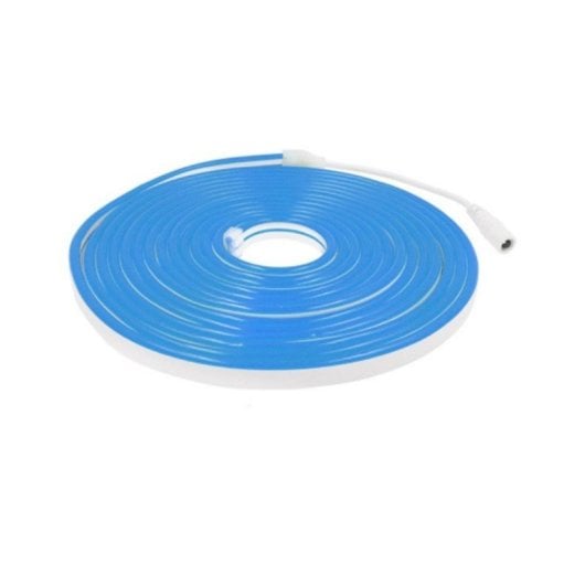 Tira LED Neón Flexible Azul 5m 120 LED/m IP65 Silicona Difusora 12V DC
