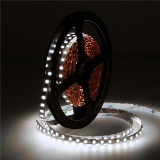 Tira LED SMD2835 Blanca Fría 120 LEDs/m 6mm Corte 25mm 9.6W/m Alta Eficiencia