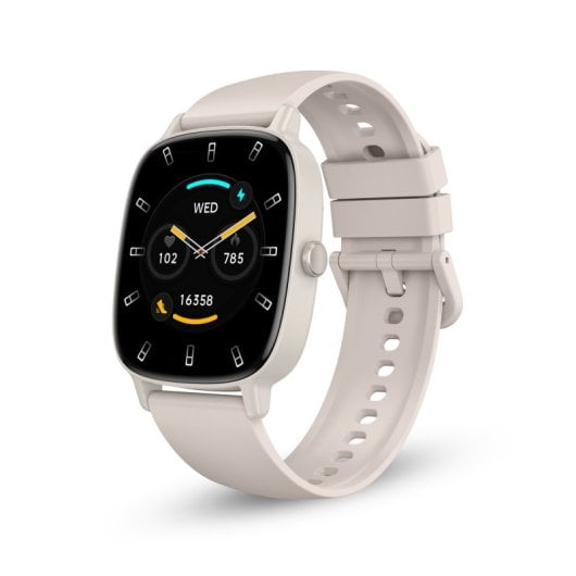 Smartwatch Ksix Pulse, ecrã de 1,83", bateria com duração de 7 dias, modo desporto e saúde, chamadas, IP68, bege