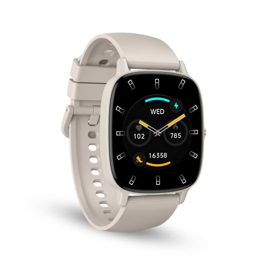 Smartwatch Ksix Pulse, ecrã de 1,83", bateria com duração de 7 dias, modo desporto e saúde, chamadas, IP68, bege