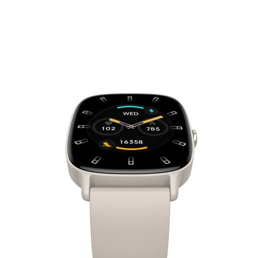 Smartwatch Ksix Pulse, ecrã de 1,83", bateria com duração de 7 dias, modo desporto e saúde, chamadas, IP68, bege