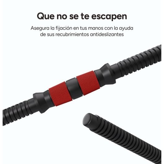 Ksix 10 Kg Kit De Pesas, Mancuernas, Discos Pesas, Barra, Pesa Rusa, Negro
