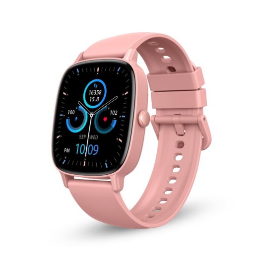 Smartwatch Ksix Pulse, ecrã de 1,83", bateria com duração de 7 dias, modo desporto e saúde, chamadas, proteção IP68, rosa