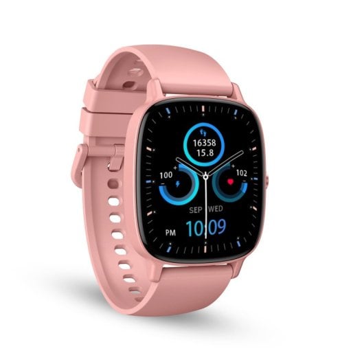 Smartwatch Ksix Pulse, ecrã de 1,83", bateria com duração de 7 dias, modo desporto e saúde, chamadas, proteção IP68, rosa