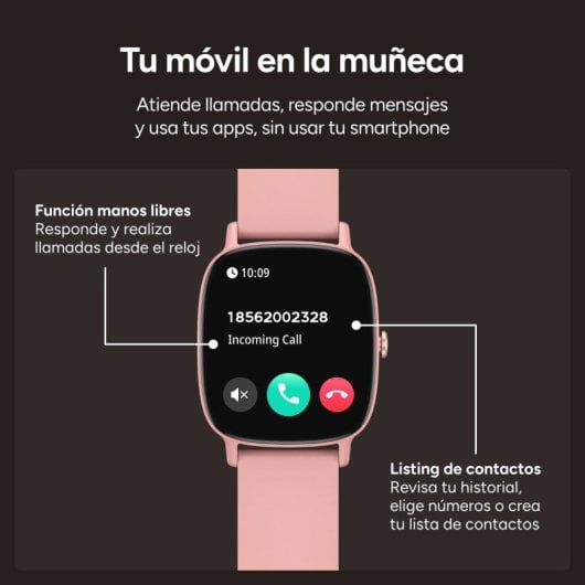 Ksix Pulse Smartwatch, Pantalla 1.83", Autonomía 7 Días, Modo Deporte Y Salud, Llamadas, Ip68, Rosa
