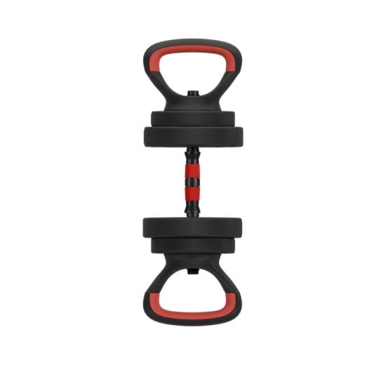 Kit de musculation Ksix 30 kg, haltères, disques, barre, kettlebell, noir