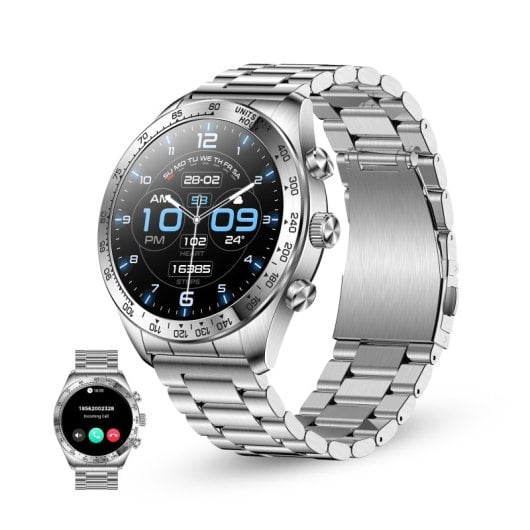 Ksix Elite Smartwatch, Pantalla Amoled 1.43", Autonomía 7 Días, Ip67, Modo Deporte Y Salud, Llamadas, Plateado