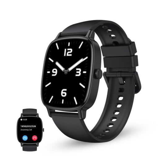 Smartwatch Ksix Pulse, ecrã de 1,83", bateria com duração de 7 dias, modo desporto e saúde, chamadas, IP68, preto