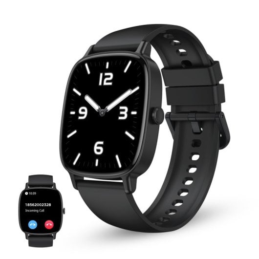 Ksix Pulse Smartwatch, Pantalla 1.83", Autonomía 7 Días, Modo Deporte Y Salud, Llamadas, Ip68, Negro