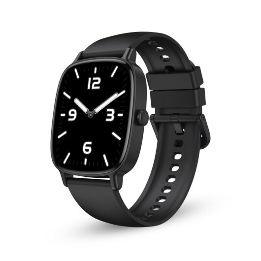 Smartwatch Ksix Pulse, ecrã de 1,83", bateria com duração de 7 dias, modo desporto e saúde, chamadas, IP68, preto