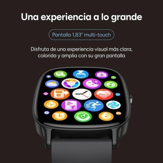 Ksix Pulse Bluetooth 46mm TFT Preto IP68 SpO2 Pulsómetro Monitor Sono Autonomia 7 Dias