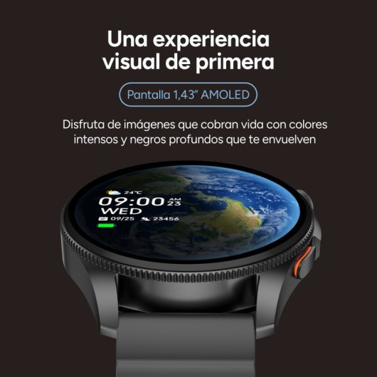 Ksix Horizon Smartwatch, Gps, Pantalla Amoled 1.43", Autonomía 10 Días, Brújula Digital, 3 Atm, Modo Deporte Y Salud, Ne