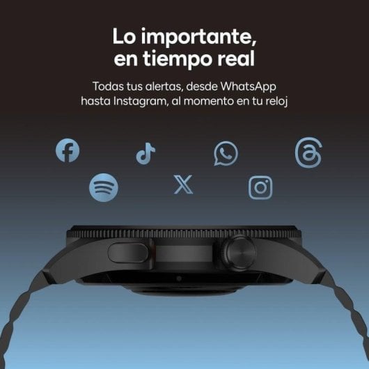 Ksix Horizon GPS 47,6mm AMOLED Schwarz Einheitsgröße 3ATM SpO2 Pulsmesser Schlaftracking