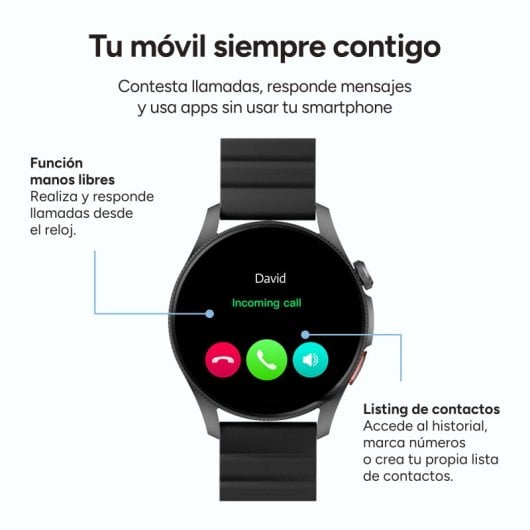 Ksix Horizon Smartwatch, Gps, Pantalla Amoled 1.43", Autonomía 10 Días, Brújula Digital, 3 Atm, Modo Deporte Y Salud, Ne