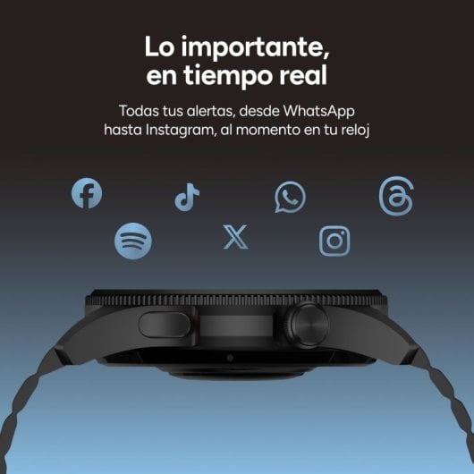 Ksix Horizon Smartwatch, Gps, Pantalla Amoled 1.43", Autonomía 10 Días, Brújula Digital, 3 Atm, Modo Deporte Y Salud, Ne