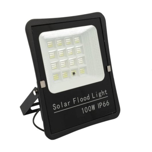 Proyector Led Solar 100W 192 Leds Luz Blanca 1000 lm Panel Solar y Mando