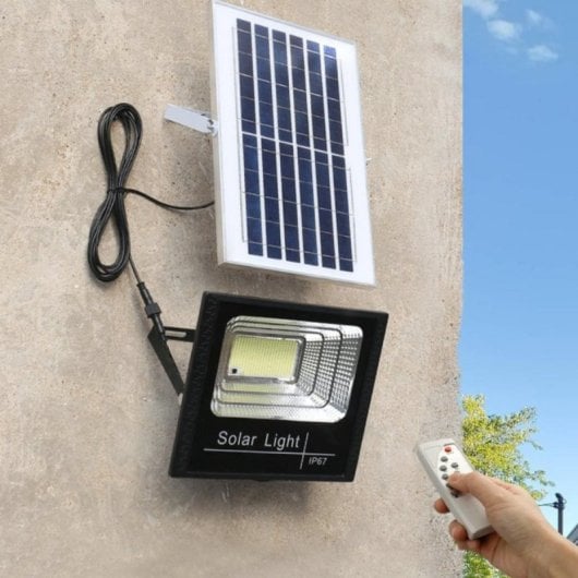 Proyector LED Solar 60W 270 LEDs IP65 Sensor Movimiento Control Remoto