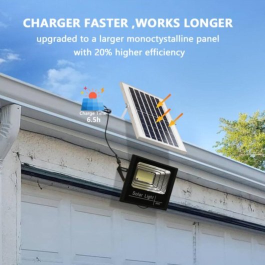 Proyector LED Solar 60W 270 LEDs IP65 Sensor Movimiento Control Remoto