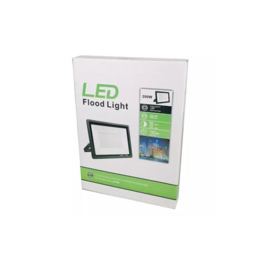 Foco proyector LED Slim 200W Sanan SMD2835 IP66 6000K negro ángulo 120°