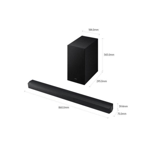 Barra de Sonido Samsung HW-B650F/ZF 3.1 370W Bluetooth Q-Symphony Subwoofer Dolby Digital 5.1