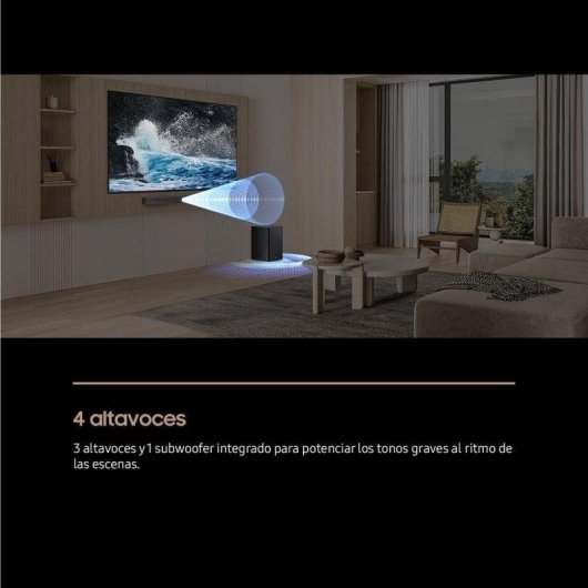Barra de Sonido Samsung HW-B650F/ZF 3.1 370W Bluetooth Q-Symphony Subwoofer Dolby Digital 5.1
