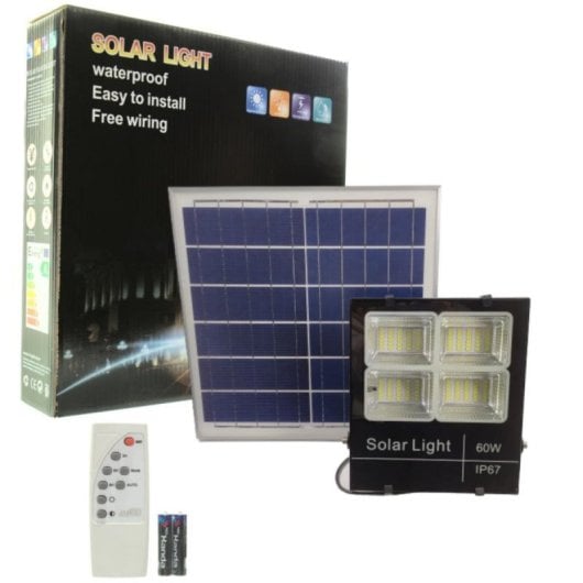Proiettore LED Solare JNL-74411 60W 120 LED SMD5730 600lm Pannello Policristallino 12000mAh IP67 Telecomando