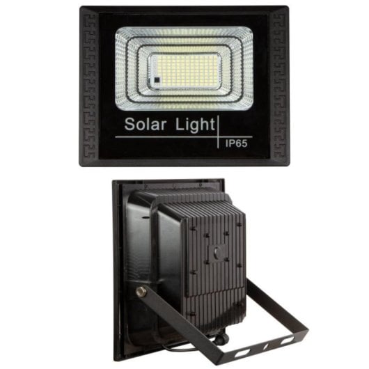 Proyector LED Solar 40W 550 lúmenes 114 LEDs 7500K con mando y panel separado