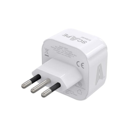 Adaptador de Enchufe Universal Europa a Italia Compacto Multienchufe Tipo C y F