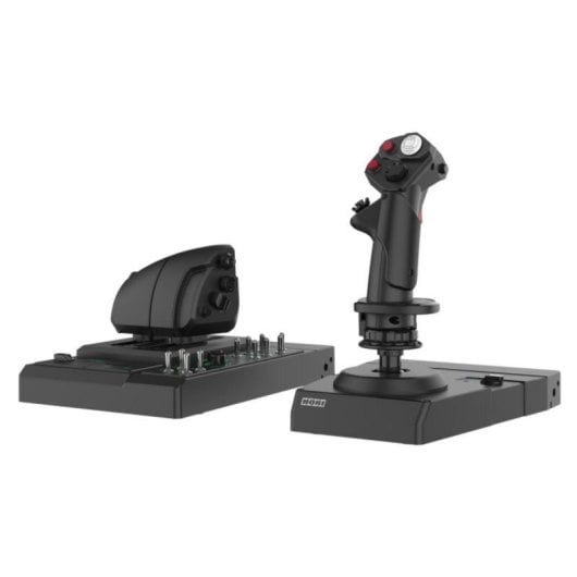 Joystick Hori HPC-045U Palanca de contrôle latérale + Manette des gaz PC USB Noir