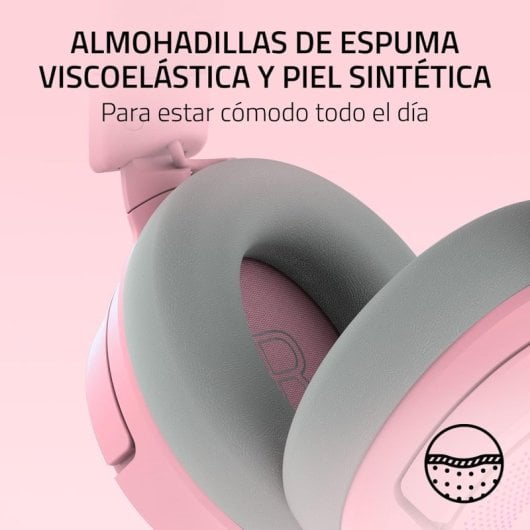 Razer Kraken Kitty V3 Pro Headset Gaming Sem Fios HyperSpeed e Bluetooth com Orelhas e RGB Quartz