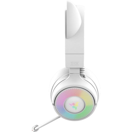 Razer Kraken Kitty V3 Pro Headset Gaming Sem Fios HyperSpeed com RGB e Orelhas Branco